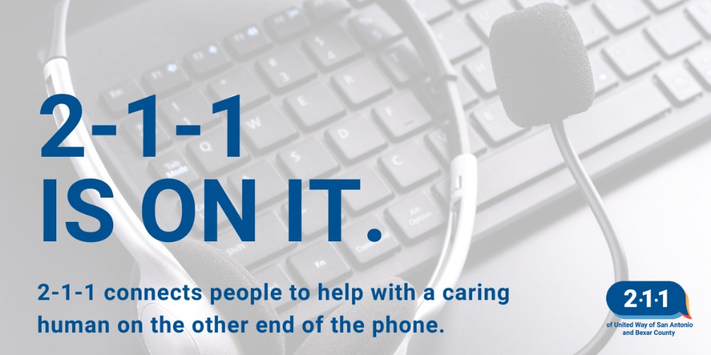 UnitedWaySATX's tweet image. Whether it’s a natural or man-made disaster, a mental health issue, searching for job training or a food pantry, 2-1-1 connects people to help, with a caring human on the other end of the phone. Learn more at bit.ly/3Eyc71B. #211Helpline #Team211 #LiveUnitedSA