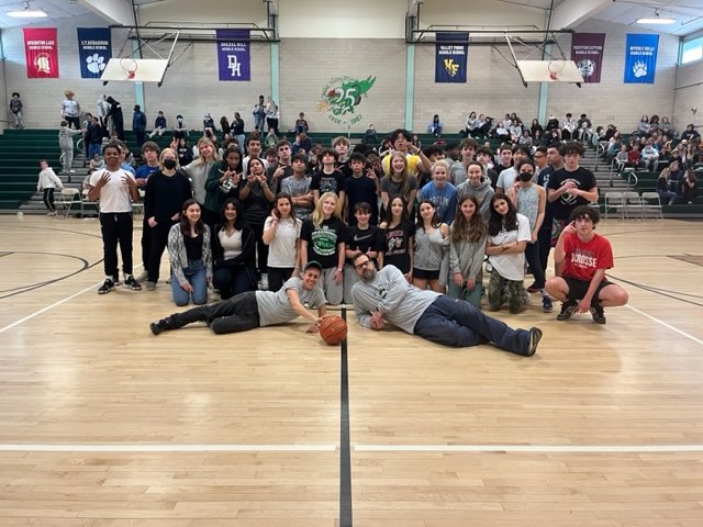 WVMSDragons's tweet photo. Today 8th Grade Ss competed in our ❄️ 8th Grade Winter Games❄️ with team v. team relays ⚖️⛄️ and basketball game 🏀 #WVMS #LMSD #LMSDBuildingBelonging https://t.co/YsGV9FcSpQ