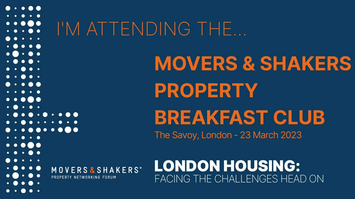 As London faces growing housing challenges, this event will be a fascinating exploration of how to address and mitigate these. As usual, the <a href="/MoversShakersUK/">Movers & Shakers</a>  team have assembled a top quality group of speakers - I'm really looking forward to it...

lnkd.in/eSZvqgmE