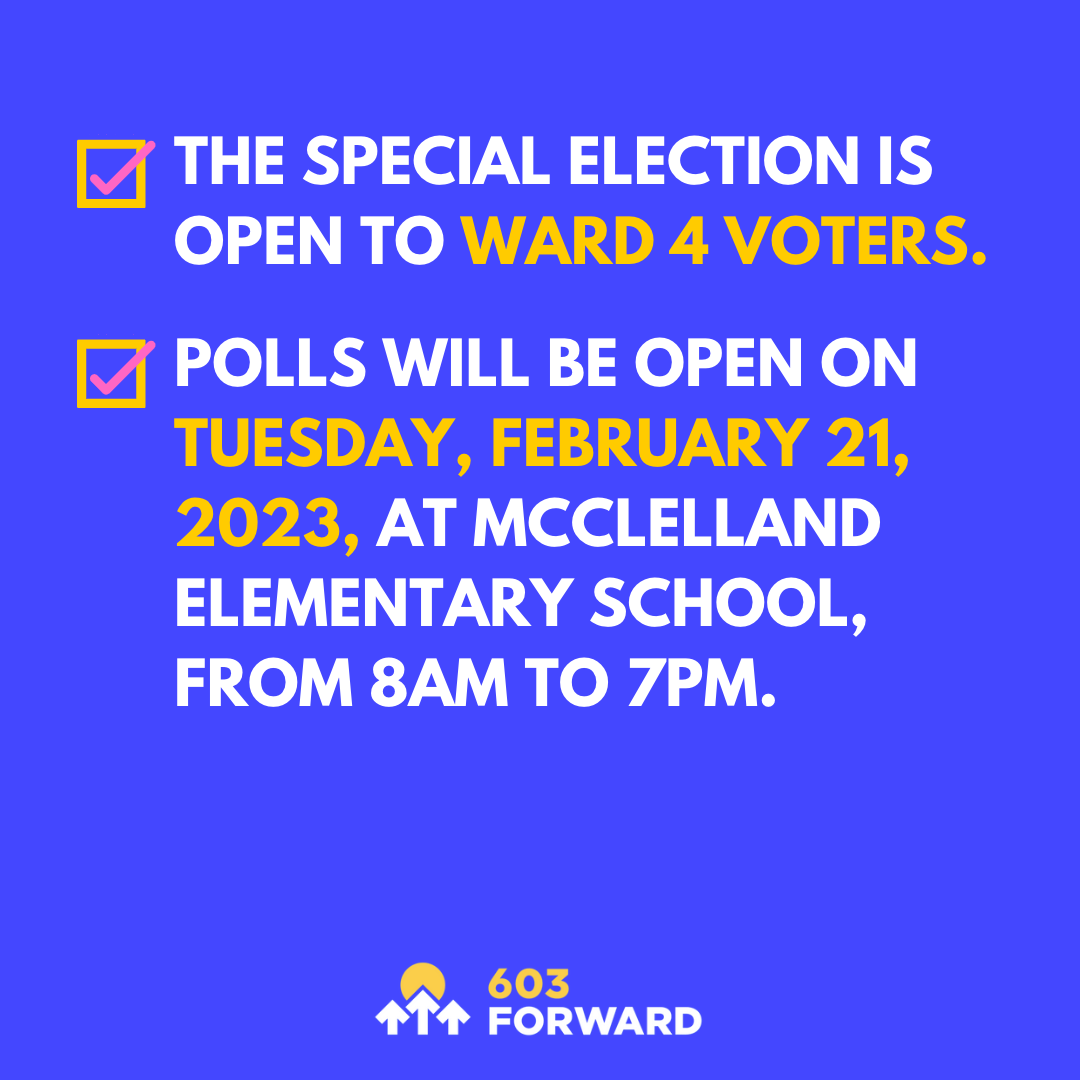 603Forward's tweet photo. ATTN Rochester Ward 4️⃣! The Special Election is this Tuesday + with razor thin margins in the House, this race will have a huge impact on this session. Let’s make sure we elect @cwgrassie who will fight for #ProNextGeneration policies! #LetsGoNH 
#NHPolitics https://t.co/asazXOYAmI