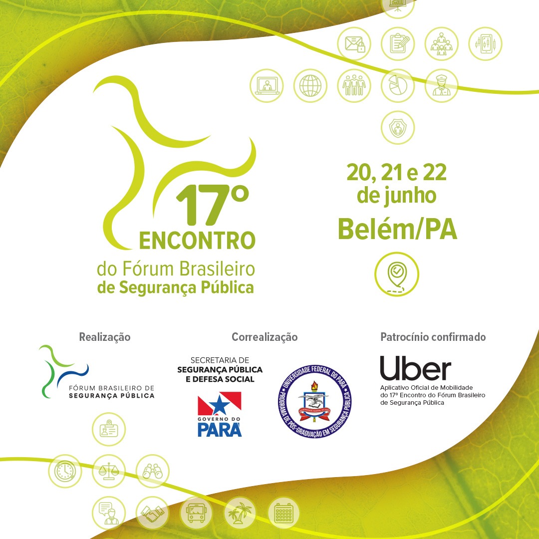 Renato Sérgio de Lima 🇧🇷 (@renatosdelima) on Twitter photo Reservem as datas nas suas agendas! 17o Encontro do <a href="/forumseguranca/">Fórum Brasileiro de Segurança Pública</a> confirmado. Será na Amazônia, em uma correalização com o <a href="/GovernoPara/">Governo do Pará</a> e com a <a href="/UFPA_Oficial/">UFPA</a>. Outros parceiros serão divulgados em breve, tem muita coisa boa vindo. <a href="/Uber_Brasil/">Uber Brasil</a> já confirmou patrocínio. Reservem as datas nas suas agendas! 17o Encontro do <a href="/forumseguranca/">Fórum Brasileiro de Segurança Pública</a> confirmado. Será na Amazônia, em uma correalização com o <a href="/GovernoPara/">Governo do Pará</a> e com a <a href="/UFPA_Oficial/">UFPA</a>. Outros parceiros serão divulgados em breve, tem muita coisa boa vindo. <a href="/Uber_Brasil/">Uber Brasil</a> já confirmou patrocínio.