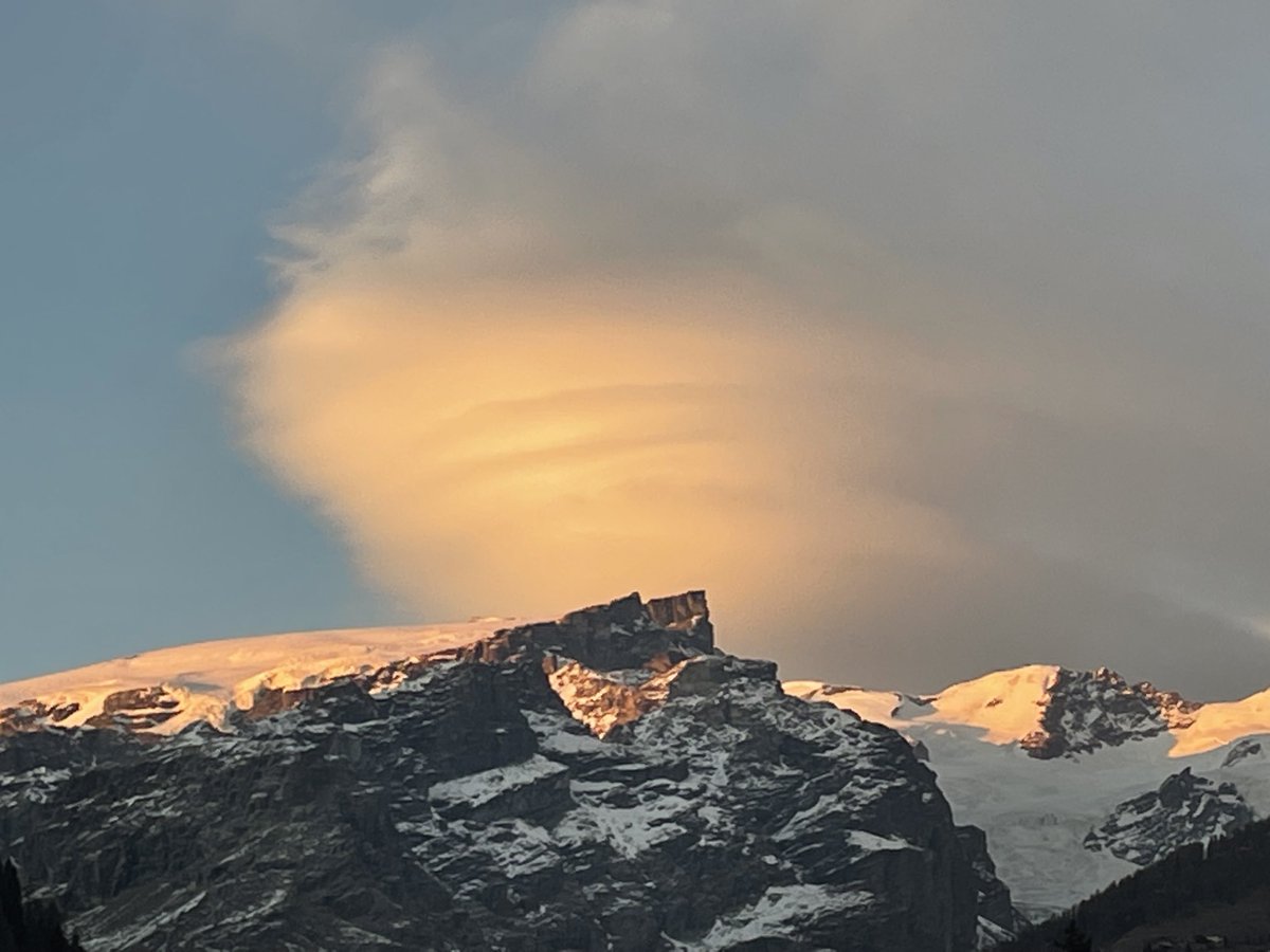 Sunset on Monte Rosa tonight…