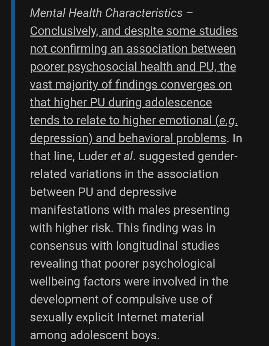Tolvir1's tweet photo. Some various excerpts from the studies posted on here. There are literally hundreds of them that debunk myths like porn decreasing rate of rape and sexual assault, to proving it has an adverse effect on people mentally. https://t.co/XCQdzfGCF4