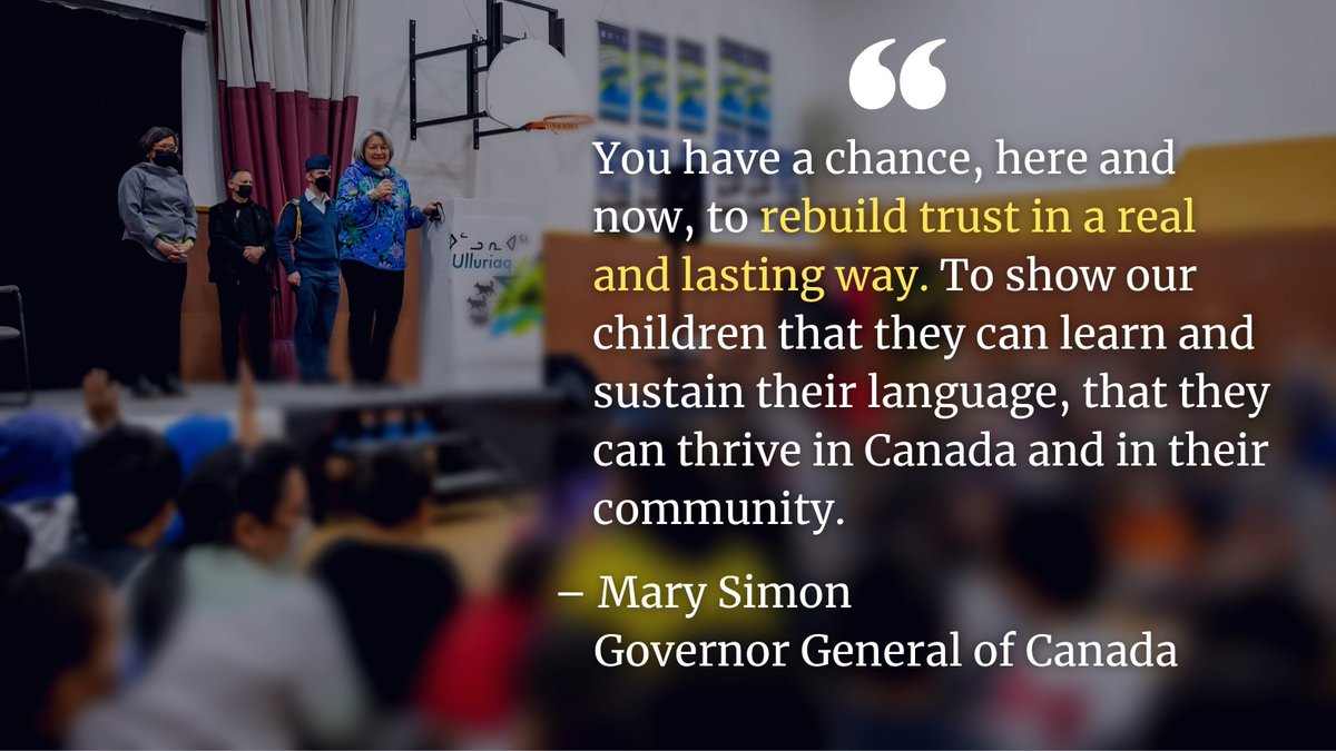 GGCanada's tweet photo. Preserving, revitalizing and promoting Indigenous languages in schools is reconciliation in action.
Participants in the Inuit Educators’ Gathering are cultivating teaching approaches grounded in Inuit language, knowledge and culture. https://t.co/Z4hgQtFjSN