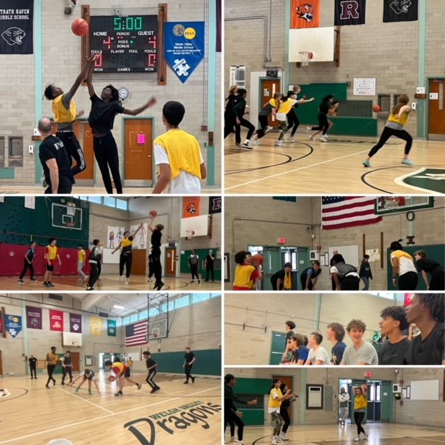 Today 8th Grade Ss competed in our ❄️ 8th Grade Winter Games❄️ with team v. team relays ⚖️⛄️ and basketball game 🏀 #WVMS #LMSD #LMSDBuildingBelonging