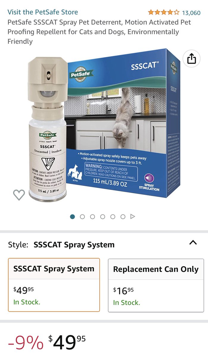 greyvainn's tweet photo. @michaelscat2 Get a air spray can! It sprays air to scare your cats away but won’t harm them. Plus they will associate the table with a scary sound and will stop jumping up. Hope this helps ☺️ https://t.co/wi92N29F92