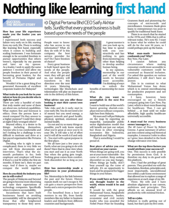 From startup guy to PLC leader: my failures hv become $$ lessons. In a world where risk-taking + innovation are key, my experience is more relevant than ever.

Thoughts of mine printed in @thesundaily on how past struggles have paved the way for future success. ⬇️

🧵

1/14