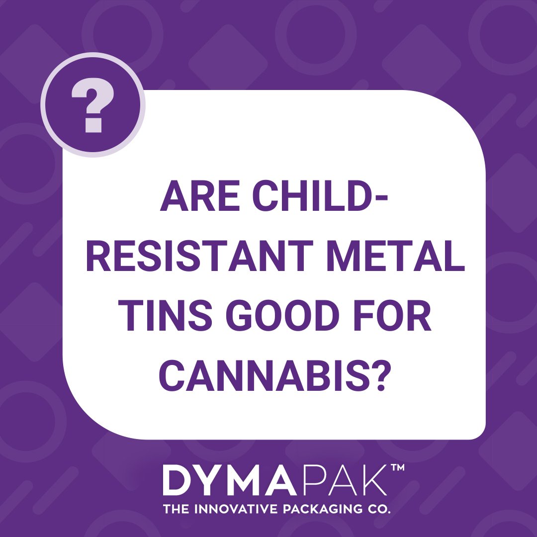 dymapak's tweet photo. Yes, child-proof metal tins are suitable for cannabis products. Metal tins can store both damp and dry cannabis products, helping to protect the flavor and maintain the integrity of cannabis products and active ingredients. #childresistantpackaging #packagingsolutions https://t.co/aaAX3xZMxt
