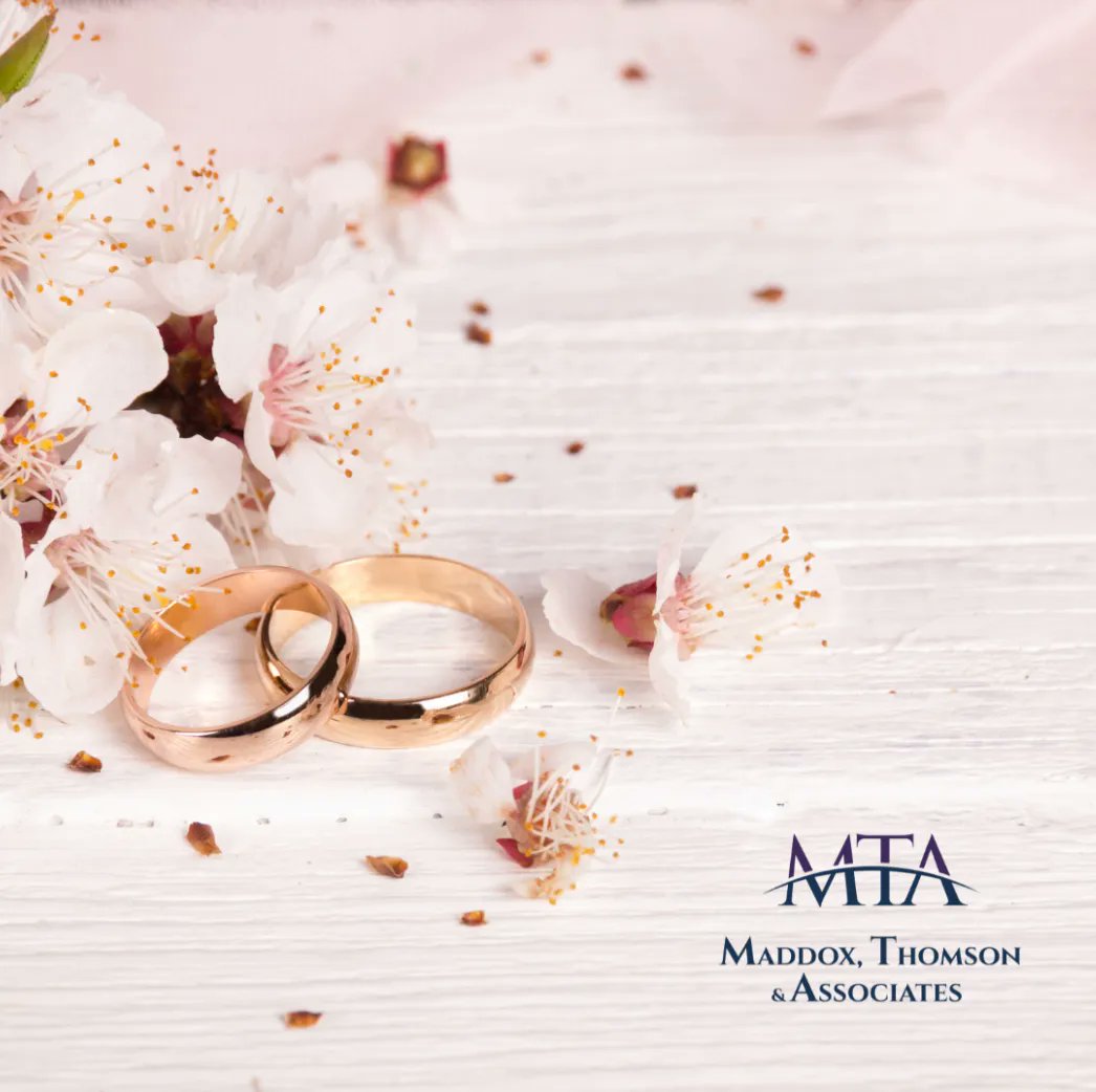 Big family adjustments can affect your returns, and how we would advise your portfolio. For more information, visit our website at: buff.ly/3TbGAqY.

#nationalweddingmonth #wedding #2022taxes #taxreturn #cpafirm #accountingfirm #cpa #accountant #taxes #maddoxthomson