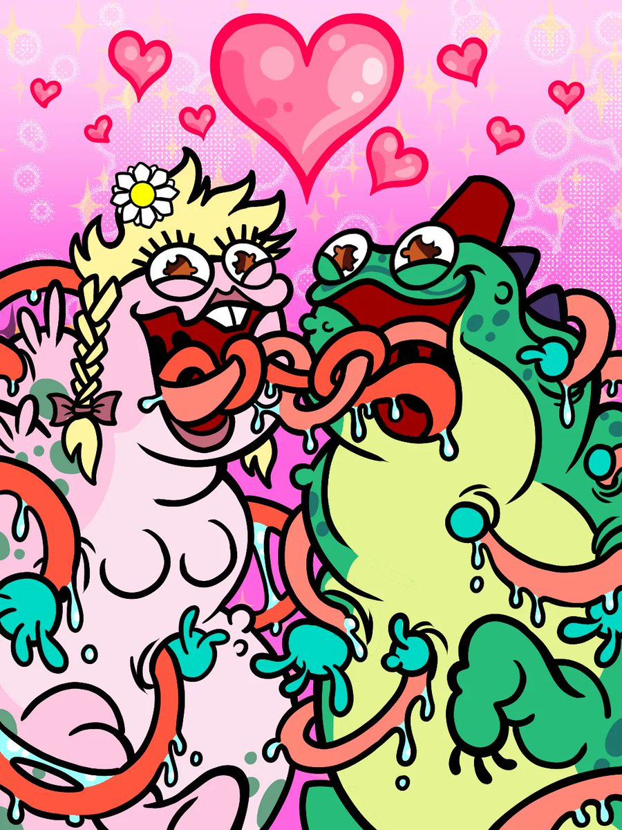 gfoxstudios's tweet photo. The only thing toads can't eat are each other. That's why they love one another 💕 We hope your Valentines Day was toad-ally wonderful! #Toadled #gamedev #indiedev #games #steam #unity3D #giantfoxstudios #GFS #HappyValentinesDay #Valentines #love #kiss #hearts https://t.co/XFpXlsl1Di