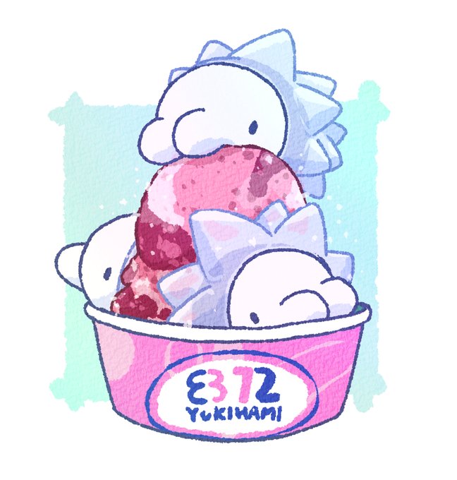 ユキハミストロベリーアイス#Pokemon #ポケモンイラスト 