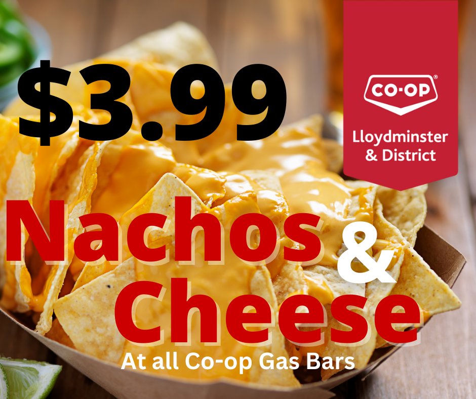 LloydCoop's tweet photo. Did you know we have nachos and cheese at all Lloydminster Co-op Gas Bar locations? 

Did you also know you can put that cheese on your hot dog? 😋🌭

Say cheese! 

#yllcoop #gasbar #nachosandcheese #cheese #cheesedog #neverenoughcheese #saycheese https://t.co/xdAgnquhVD