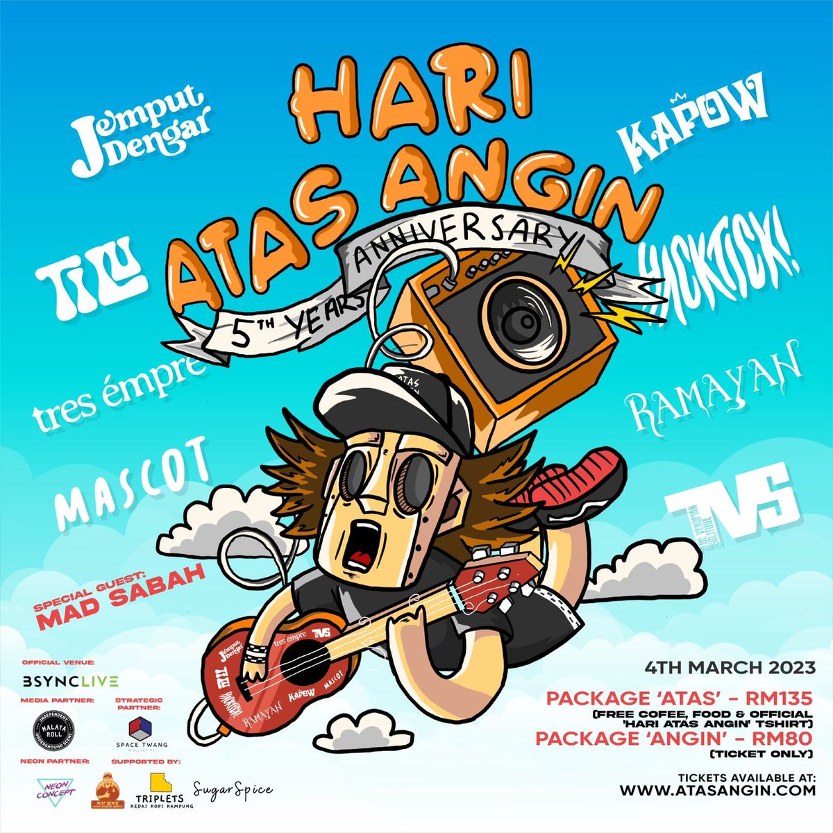 SEKIAN KU RINGINN!! Looks like we're kinda back from our hiatus. Catch @mascotband_my and other great performers on 4/3/2023 Hari Atas Angin 5! The tix is out come and get yours!