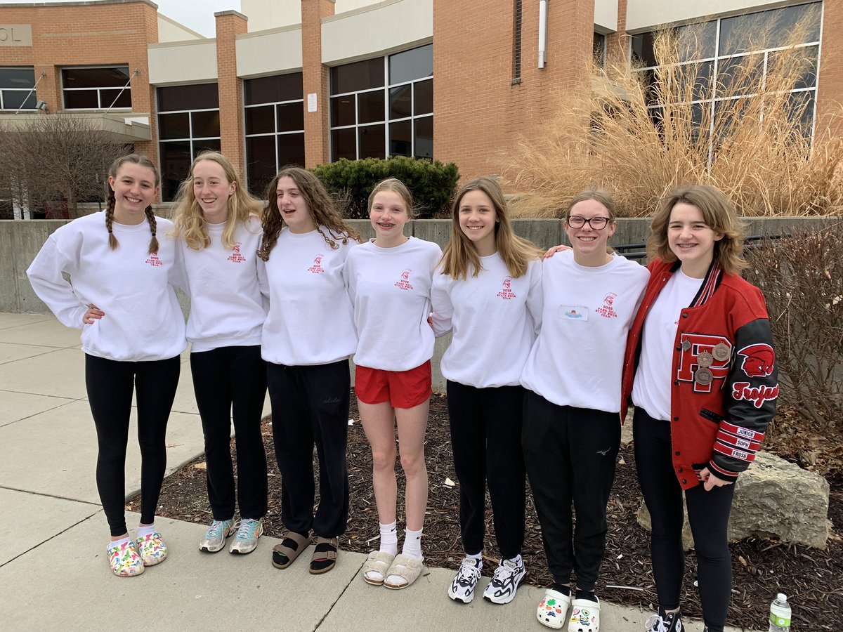 Trojans Swimmers Warmed Up and ready to compete at the Class 2 State Championships!