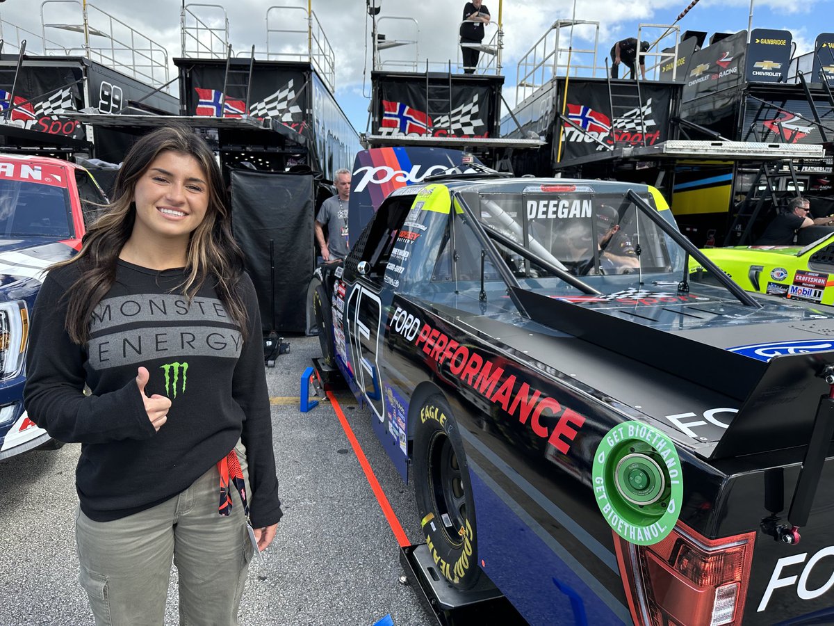[Bob] Some have asked if Monster Energy is still with Hailie Deegan