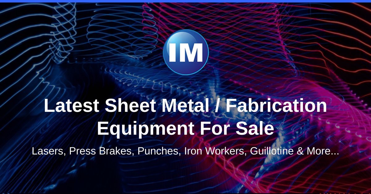 IndMachines's tweet photo. 🔔 Latest Sheet Metal / Fabrication Machinery For Sale - https://t.co/upeWvzPdQv https://t.co/Knikb2nTw3