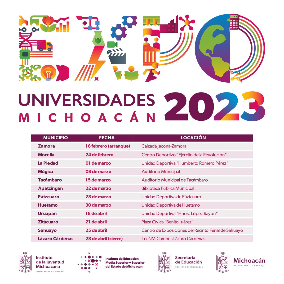 UNIVIMoficial's tweet photo. ¡Arrancamos actividades en EXPOUNIVERSIDADES 2023!
La Universidad Virtual del Estado Michoacán se suma al arranque de la EXPO UNIVERSIDADES 2023 en Zamora Michoacán.
Iniciamos cuatrimestre Mayo 2023
#conectaUNIVIM #UNIVIM https://t.co/IJq83uROgA