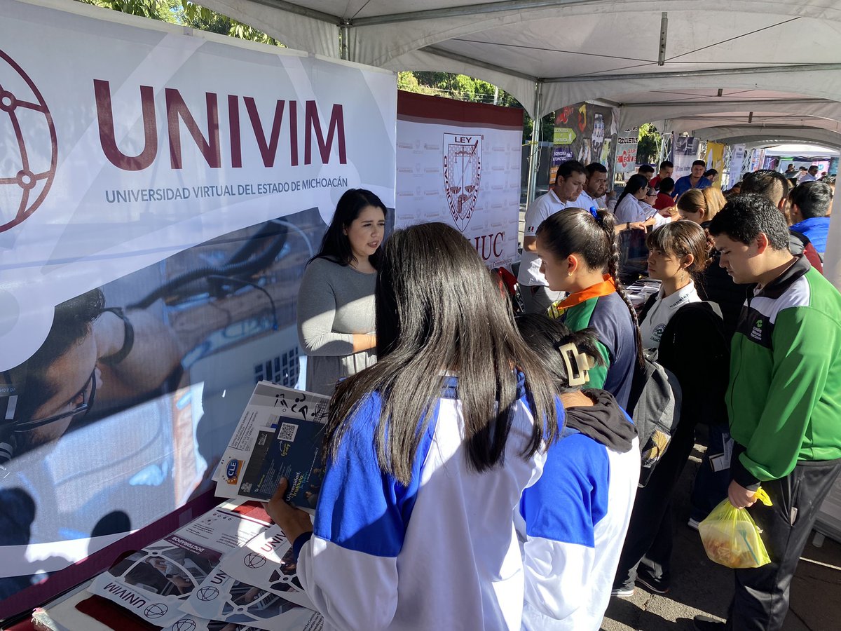 UNIVIMoficial's tweet photo. ¡Arrancamos actividades en EXPOUNIVERSIDADES 2023!
La Universidad Virtual del Estado Michoacán se suma al arranque de la EXPO UNIVERSIDADES 2023 en Zamora Michoacán.
Iniciamos cuatrimestre Mayo 2023
#conectaUNIVIM #UNIVIM https://t.co/IJq83uROgA