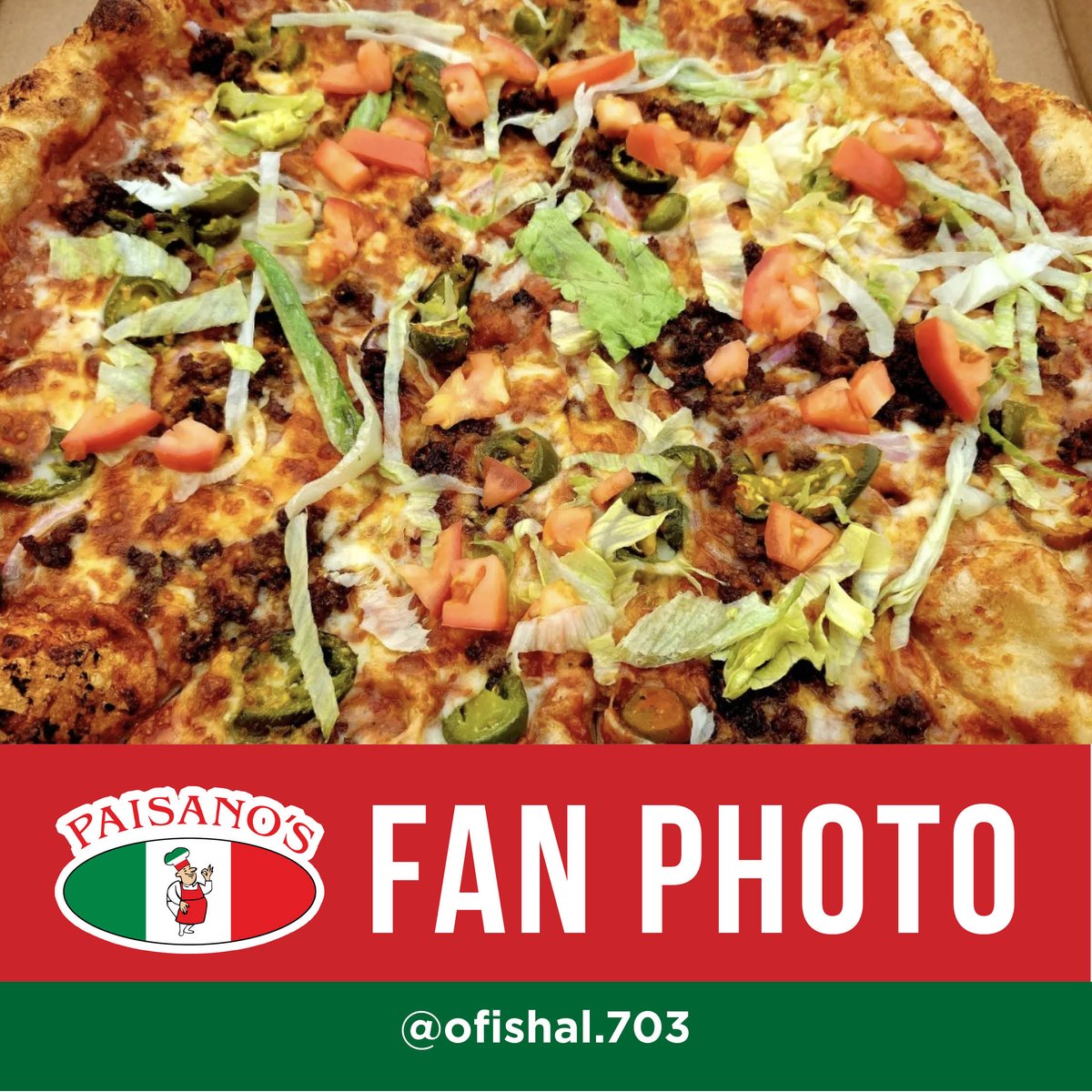 You can’t go wrong with a Paisano’s pie <a href="/ofishal/">ian</a>.703. 

We are happy that you enjoyed our pizza. See you soon!🙌