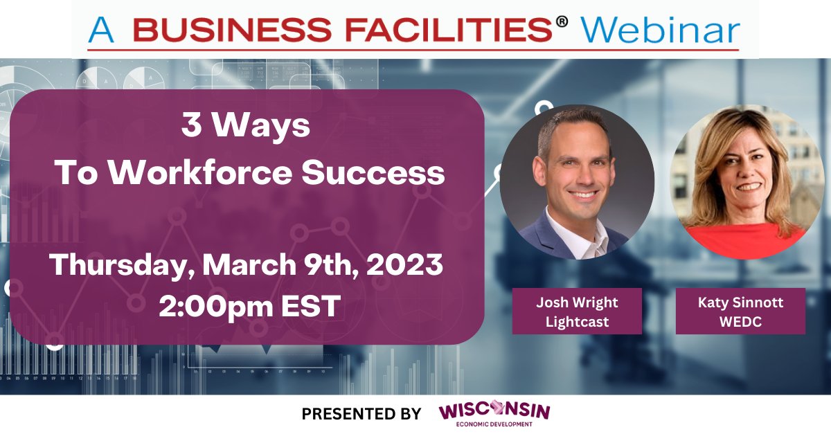 Are you relocating or expanding your business? Join our FREE webinar, presented by <a href="/WEDCNews/">WEDCNews</a> and learn innovative ways corporate-decision makers can stand out!

Register now! register.gotowebinar.com/register/50507… 

#LaborShortages #Retention #Skills #DecisionMakers #FreeWebinar #WEDC