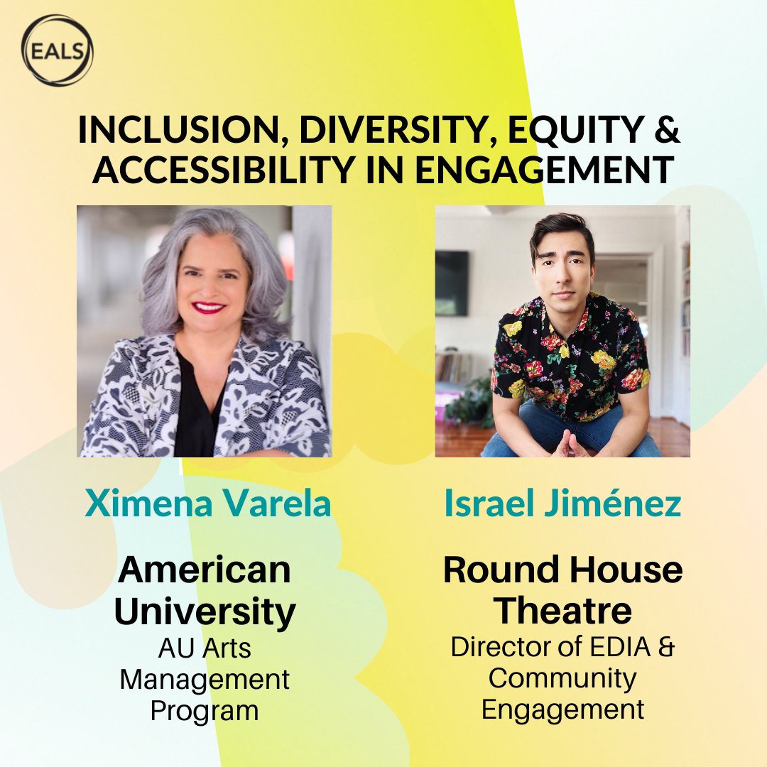 A Morning I.D.E.A.S conversation - Join American University arts management professor, Ximena Varela, in conversation with Israel Jiménez, the newly appointed Director of EDIA and Community Engagement for Round House Theatre. Link in bio to purchase tickets!

#EALS2023 #March26