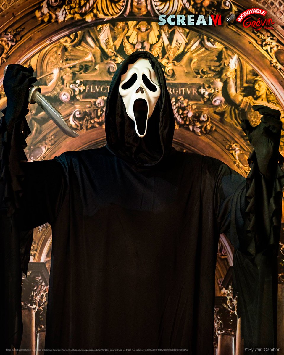 Préparez-vous ! Ghostface fait une entrée fracassante au Musée @Grevin_Paris très prochainement 😱🔪 #ScreamVI #Ghostface #GrévinParis #IncroyableGrévin