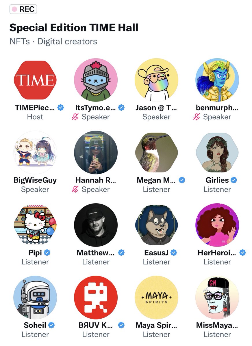 morrow_megan's tweet photo. ⏰@TIMEPieces Special Edition #TIMEHall NFTs • Digital creators https://t.co/u3VIKs5jEB
