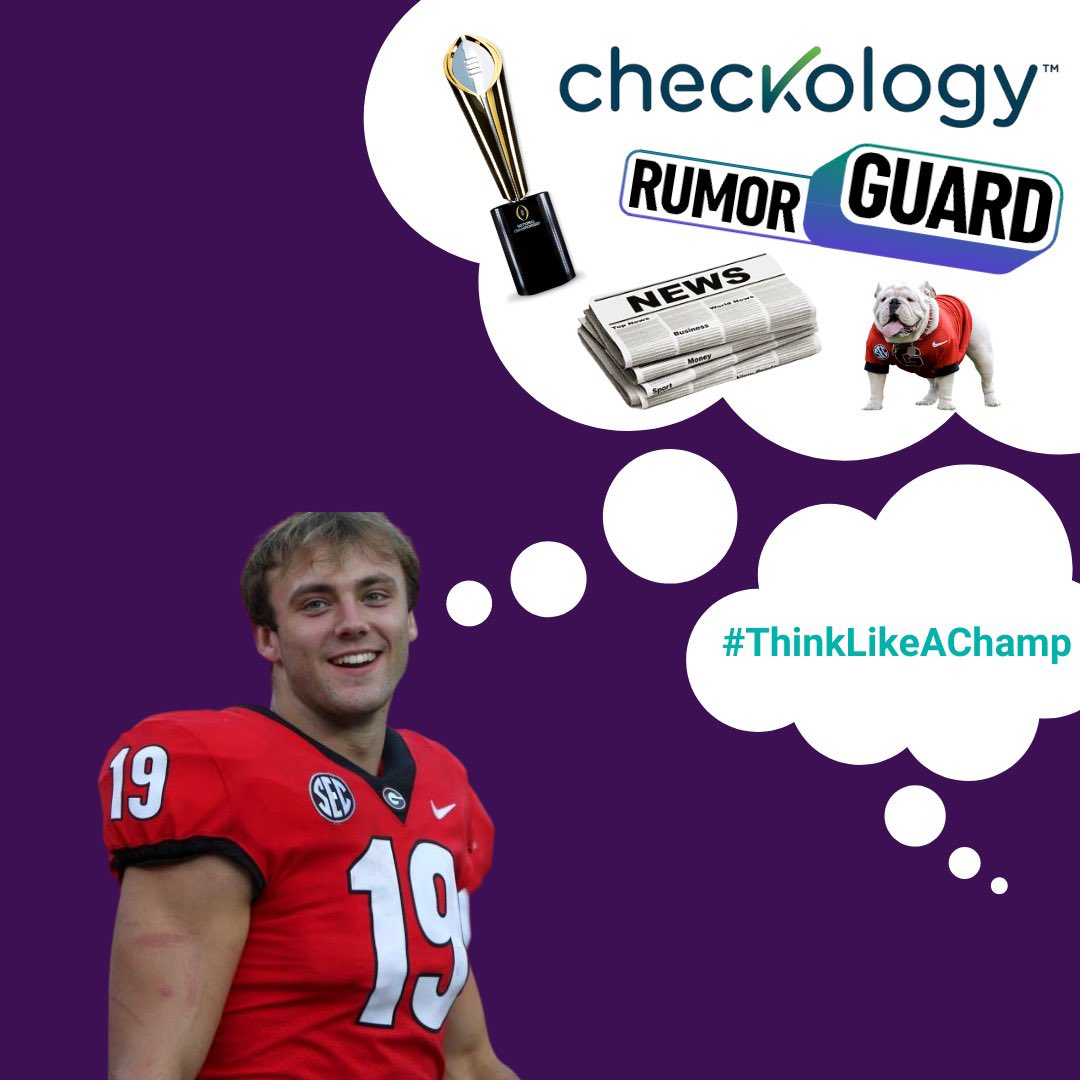 Happy #ThinkLikeAChampThursday! At UGA we are proud to be back to back CFP National Champions, but that means being news literate about the exciting info we share! Think like a Champ & use your #newslittoolkit when evaluating news headlines.  
#GoDawgs #getdebunked #newsliteracy