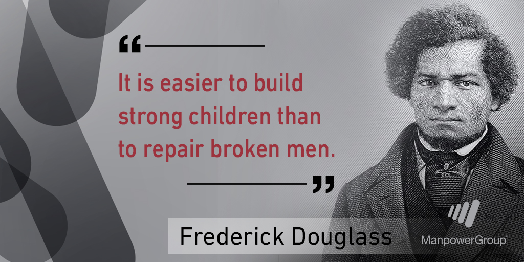 ManpowerTville's tweet photo. We’re celebrating Black History Month with mini-profiles of some influential African-American leaders. Born into slavery, Frederick Douglass became a famous abolitionist, author orator and newspaper publisher. He holds the distinction of being the most photographed American man https://t.co/oVN4MfffeG