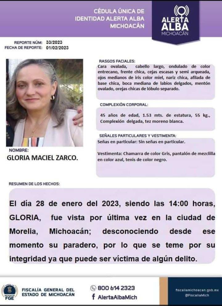 #Morelia #SOS #AlertaAlba @GRUPORADIOTELE @botDesaparecidx