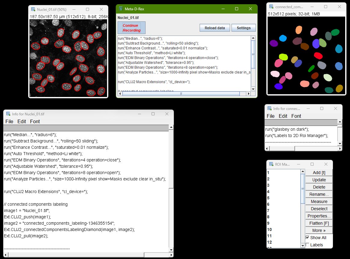 Image-specific processing step recording with Meta-D-Rex 🦖in #Fiji / #ImageJ making #bioimageanalysis more reproducible according to the #FAIR principles (Findability🔍, Accessibility 🔑, Interoperability 🛠️, and Reusability ♻️)

forum.image.sc/t/update-of-bi…