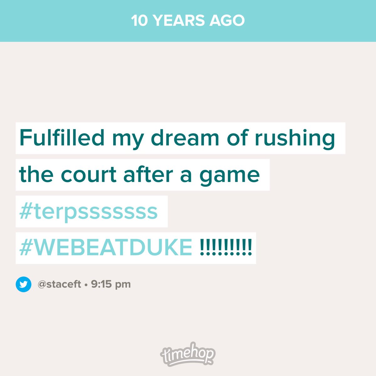 staceft's tweet photo. 10 years since the best game ever, let’s repeat it tonight! #BeatPurdue https://t.co/rXKrbmZF2b