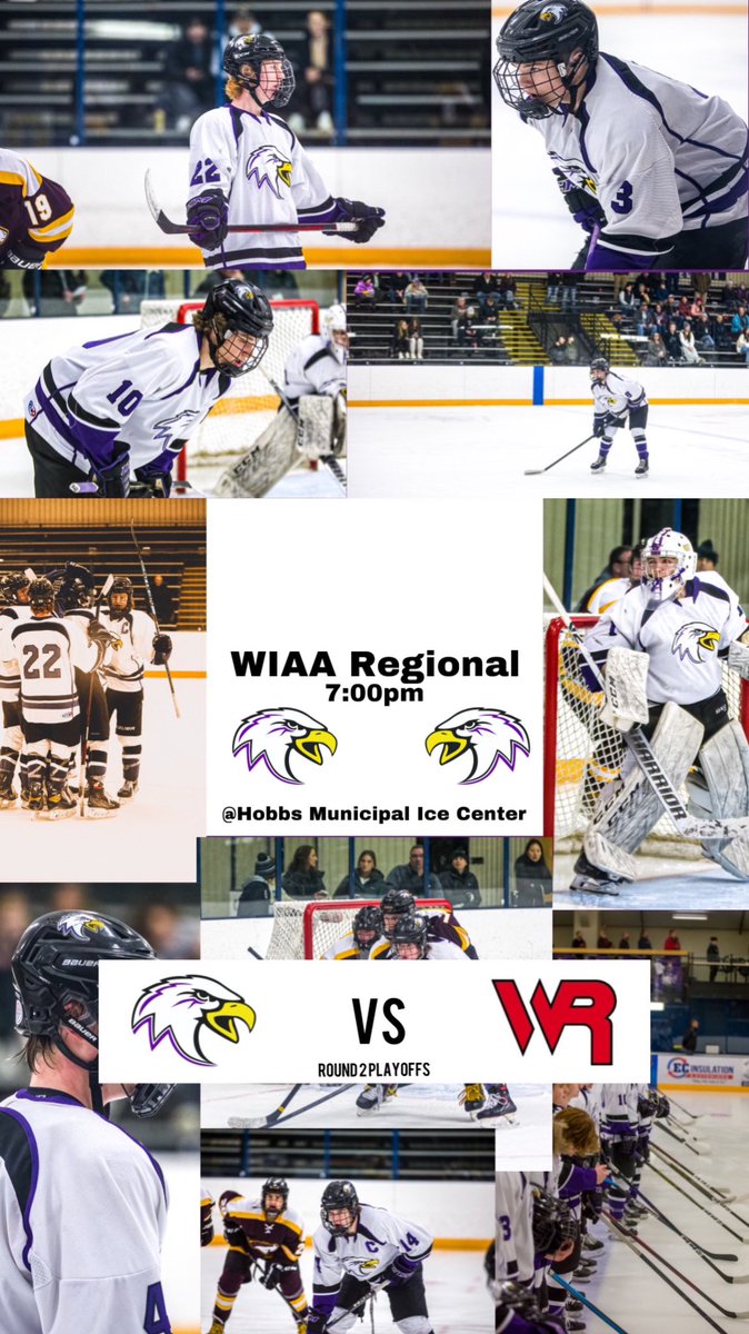 ecmboyshockey's tweet photo. PLAYOFF GAMEDAY‼️ For round 2 of playoffs we take on Wisconsin Rapids tonight at 7:00pm @Home🦅 #rollabes https://t.co/StdlBeTJXj