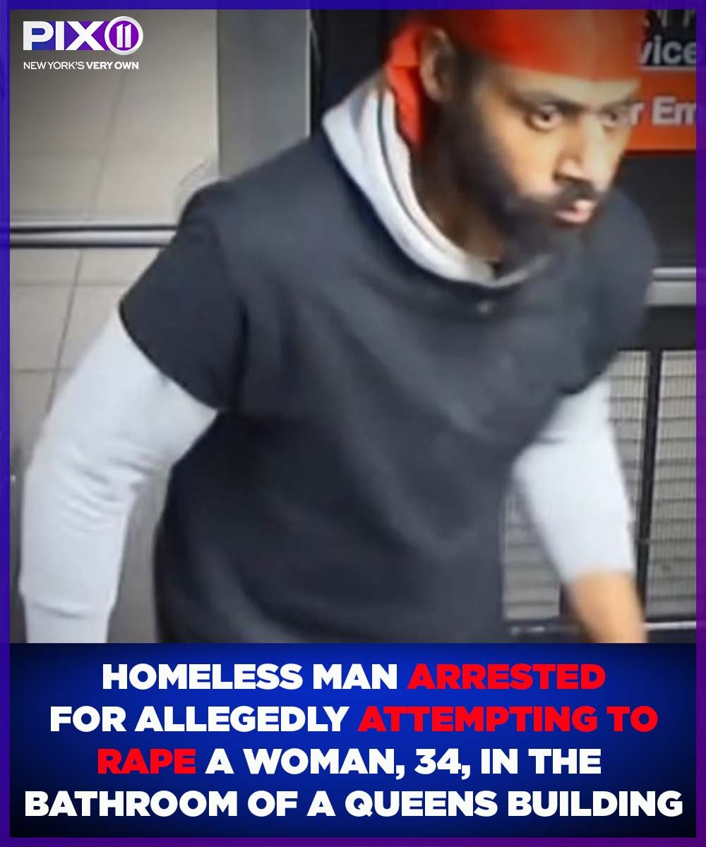 PIX11News's tweet photo. A homeless man was arrested for allegedly tried to rape a woman in a Queens building bathroom earlier this month before her screams prompted a stranger to intervene, police said. https://t.co/9l3v1aYOoh