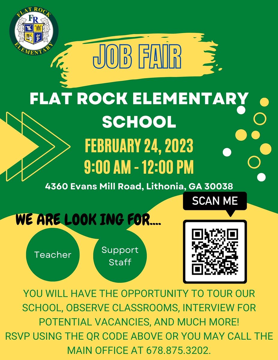 Looking for a few good teachers to join our team! If you want to learn more please come check us out. New graduates are welcome as well. Register here --> shorturl.at/jlBHK