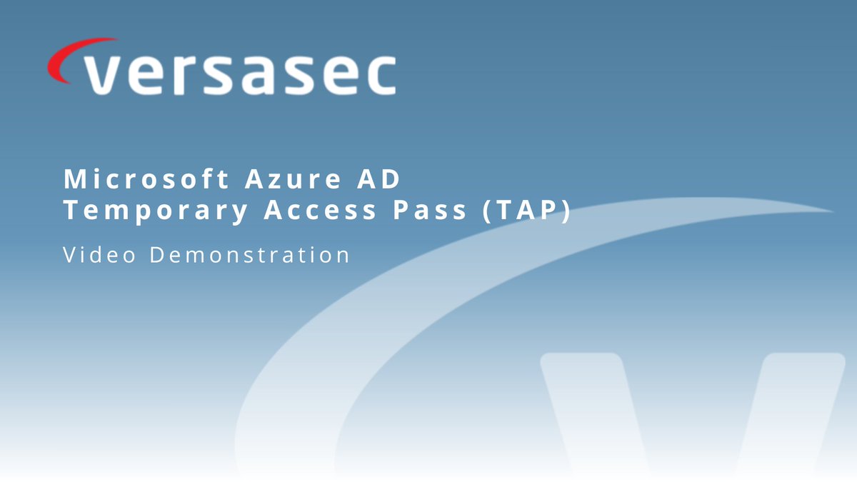 versasec's tweet image. Businesses and organizations looking to add @MicrosoftAzure  #TAP to their #credential #issuance process, enhance the user experience and improve #security, can now do so with vSEC:CMS and vSEC:CLOUD.  

Watch this short video demo: youtu.be/VhzPX8H9JJA

#passwordless