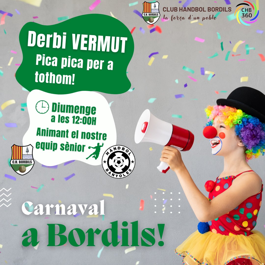 Aquest pròxim diumenge arriba el “derbi del vermut”. 
Veniu a animar el nostre equip i a gaudir d’un gran partit! 
A la mitja part s’oferirà “pica pica” per tothom.

Us hi esperem!!