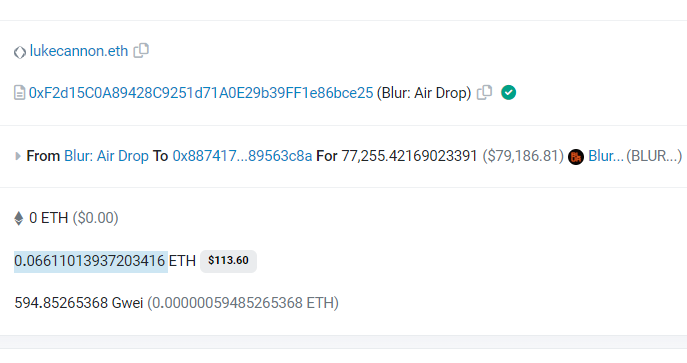 lukecannon727's tweet photo. I earned 77,000 $BLUR (currently worth $85,000) in @blur_io's 1st airdrop by bidding with just 1-2 ETH

Here's how, plus how I'm playing season 2 (might surprise some people): https://t.co/J4qWGu0mpE