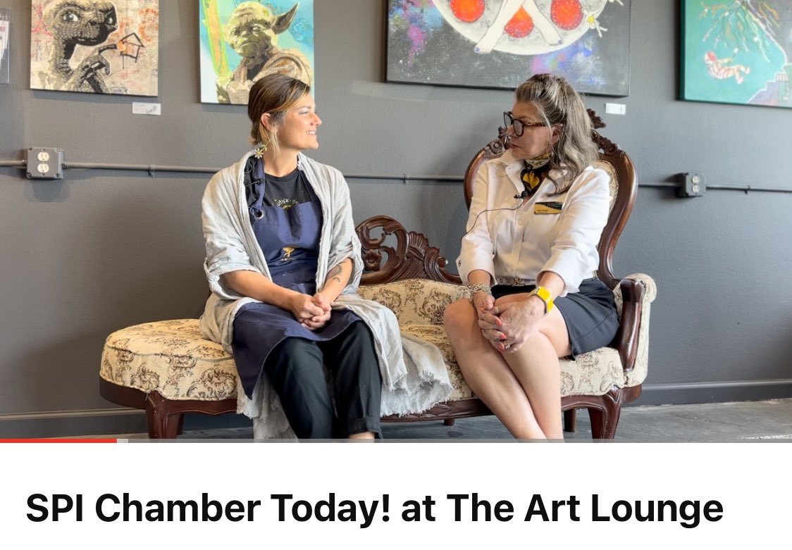 The Art Lounge was featured on the SPI Chamber Today Show! Learn about our beginnings, what classes and events are happening now and our future plans!

Thank you @SpiChamber for the wonderful opportunity!

To see this episode: youtu.be/LRcwGBsgloU

 #rgv #sopadre #spi