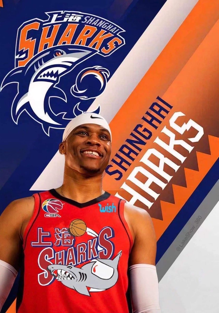 ProphetX_Hoops's tweet photo. BREAKING: Russell Westbrook has finalized a one-year deal with the Shanghai Sharks of the CBA.

Negotiations with the Clippers fell through this morning. https://t.co/Yoynowu85P