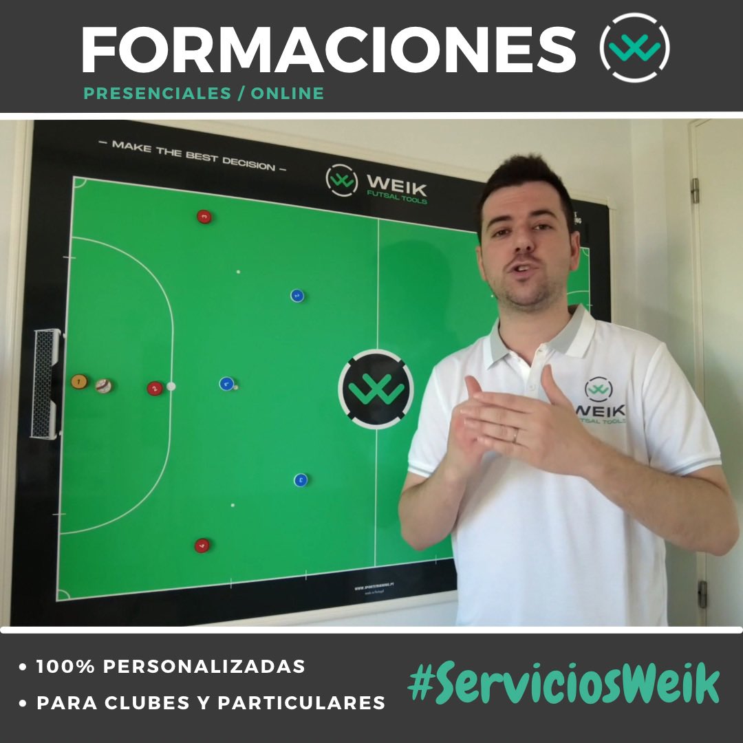 WeikFutsal's tweet photo. WEIK | SERVICIOS

FORMACIONES 🧠
👉🏼 Presenciales y Online
👉🏼 100% personalizadas
👉🏼 Para clubes y particulares

🔗 https://t.co/kiNYnRKo6m

#Futsal #Weik #WeikFutsal #ServiciosWeik #Formaciones https://t.co/lSRDTWY1ID