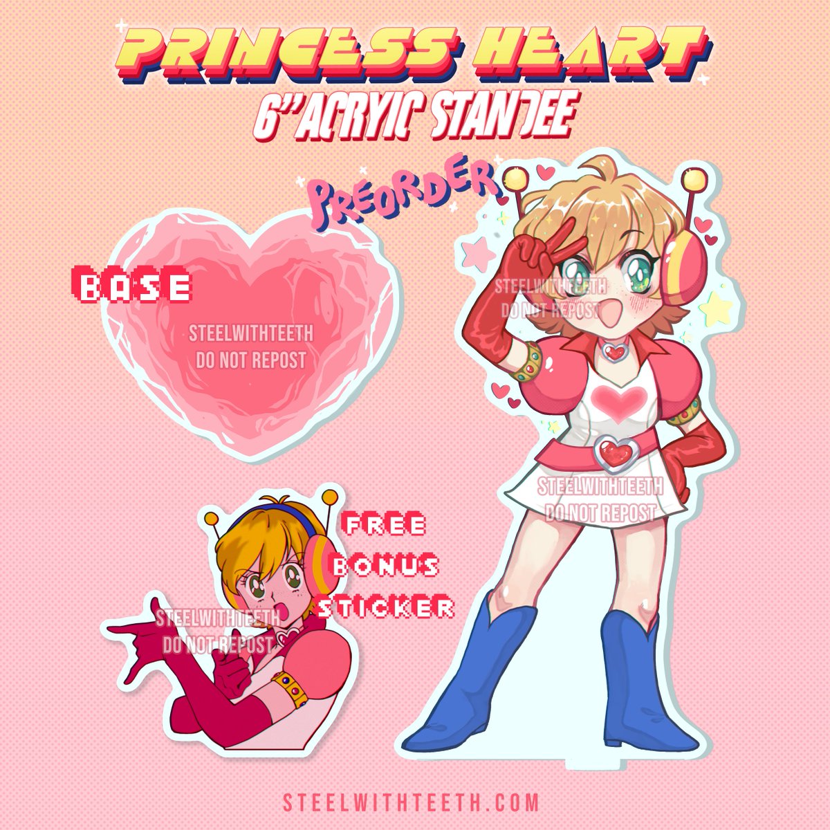 💗PRINCESS HEART ACRYLIC STANDEES💗
....are now available for preorder! ✨

More info is in the 🔗below! 