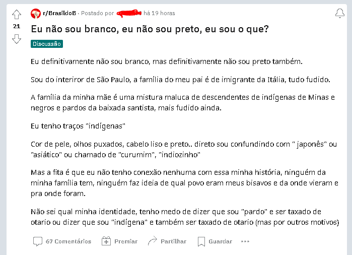 lariodiniz's tweet photo. A transposição da luta negra liberal estadunidense para o brasil, sem contexto e adaptação, gera um problema de identificação, já que a luta racial de lá não é igual a luta racial daqui.

Se você sente a mesma duvida que o rapaz da imagem, saiba que você é latino-americano. https://t.co/xyIXgKijBn