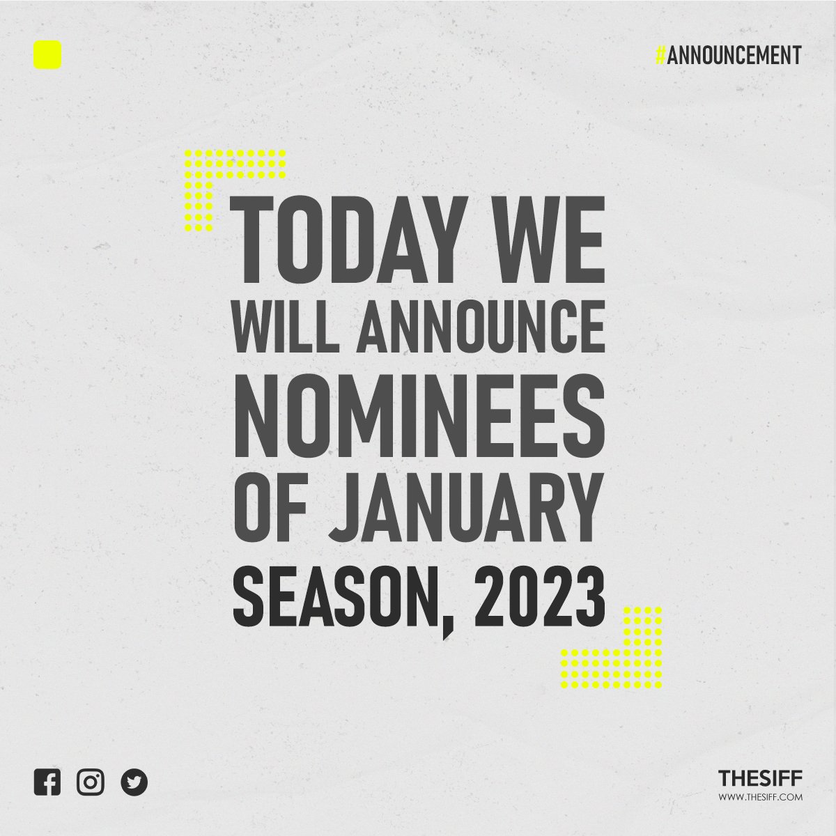 'Nominees announcement today. Stay tuned!'

#nomineenotify #nominee #indiefilmfestival #januaryseason #swedishinternationalfilmfestival #sweden #siff2023