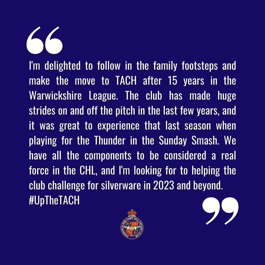 🚨 NEW SIGNING! ✍️ 🚨

Tim joins us from Solihull Blossomfield and his excellent record adds valuable experience and quality to our squad with over 800 league wickets to his name! 🤯

Welcome to TACH, <a href="/TimKeyte/">Tim Keyte</a> 🤝 

#UpTheTACH 👊