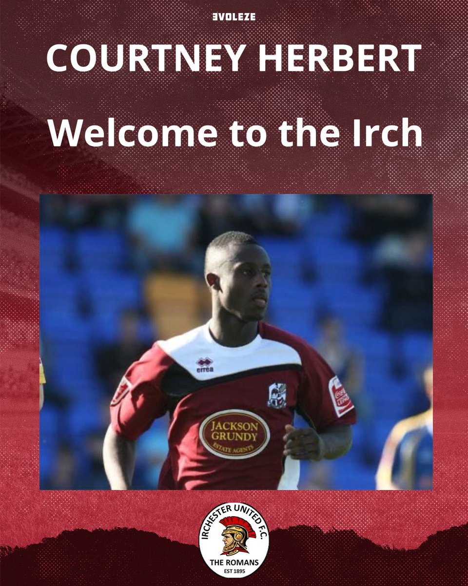 NEW SIGNING ✍️ Our second and final new signing of the day is Courtney Herbert 🔥 Courtney joins us after having an illustrious career, where he has represented Northampton Town and Rushden and Diamonds among many others Welcome to the Irch Courtney 🔥🔴⚫️