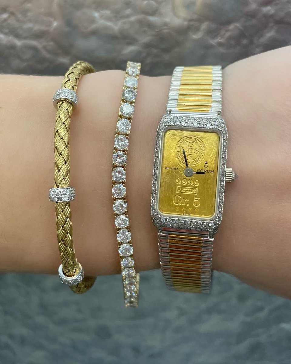 Timeless elegance meets luxury with our Yellow Gold Diamond Ladies Watch, perfectly paired with our exquisite Yellow Gold Diamond Bracelets ✨

#jewelry #finejewellery #dallasshopping #dallas #dfw #fortworth #texasboutique #dallastexas #dfwweddings #dallasite #dallastx #dtx
