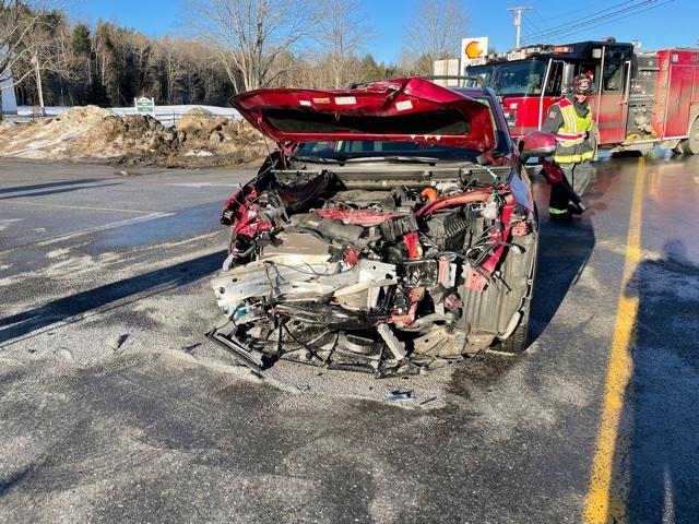 One of the two vehicles involved in a serious crash this morning. Amazingly, neither driver was injured. (The other car had similar damage.) Please drive safe, stay off your phone, don't drink and drive, and wear your seatbelt. #wejustwantyoutobesafe