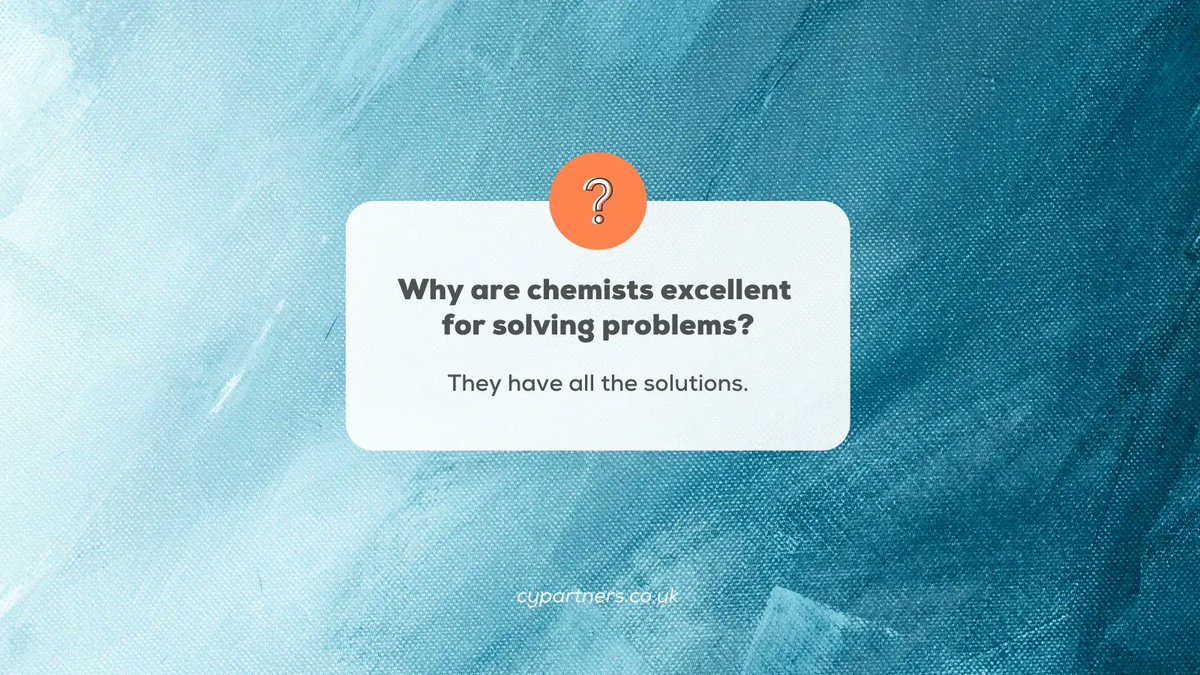 Why are #chemists excellent for solving problems? They have all the solutions!

#sciencejoke #lifesciences #sciencejobs #sciencerecruitment #lifesciencejobs