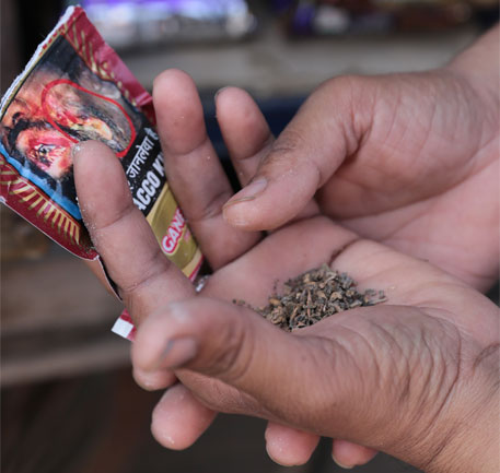 gutkha tobacco Despite being banned in India since 2012, smokeless tobacco including Gutkha  (mixed with lime & areca nut) is still widely available It causes mouth  cancer